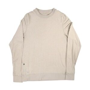 Vuori Ponto Performance Crew Mens Small Tan Heather V224 Athleisure Gorpcore